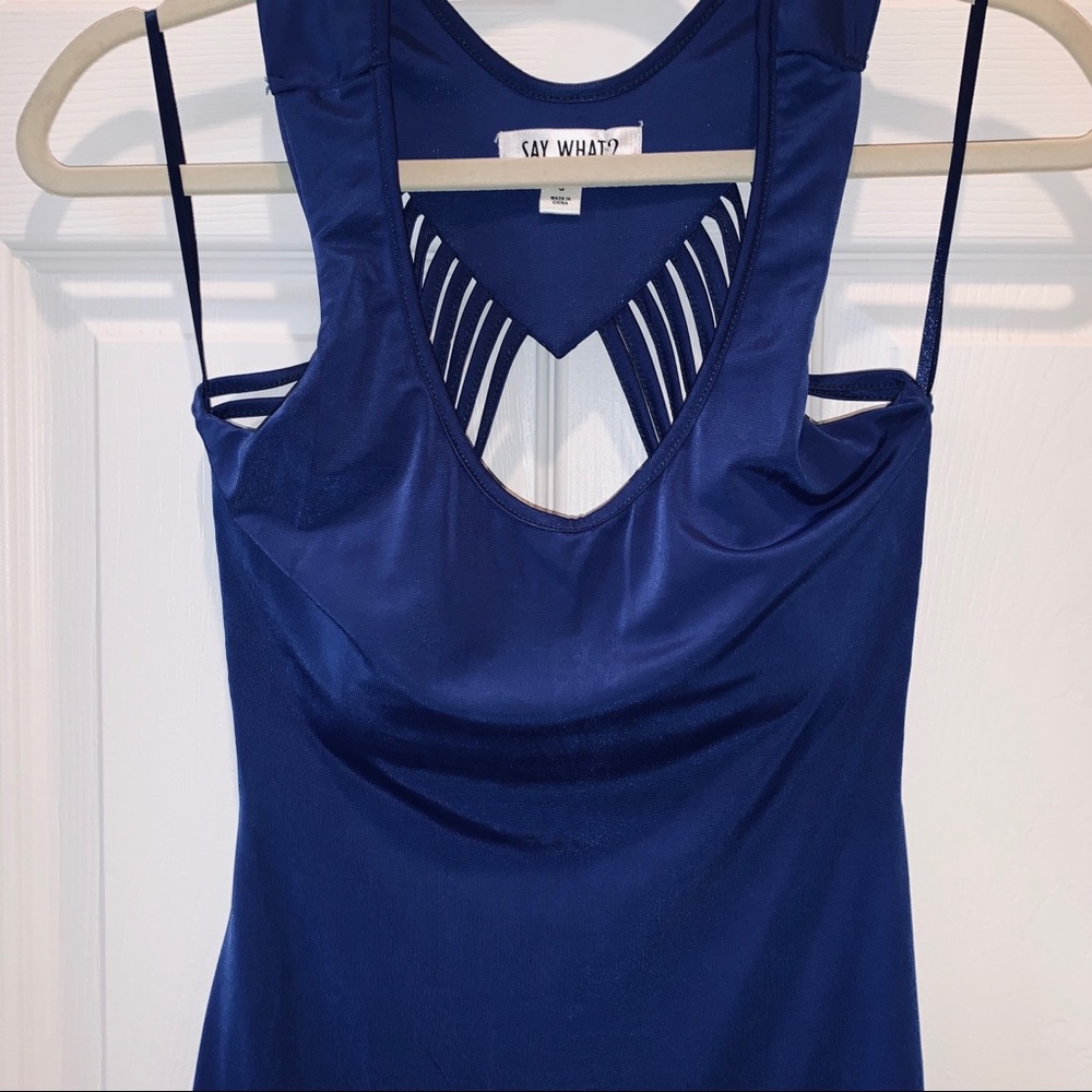 Long blue dress